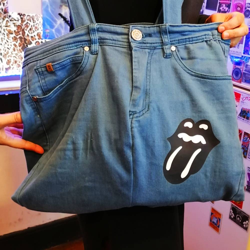 Bolso Mezclilla Rolling Stones Handmade